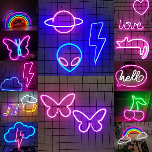 LED Neon Signs - Lighting, Butterfly, Heart & More